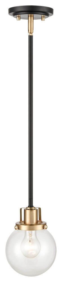 Millennium Pendant Light in Matte Black and Modern Gold