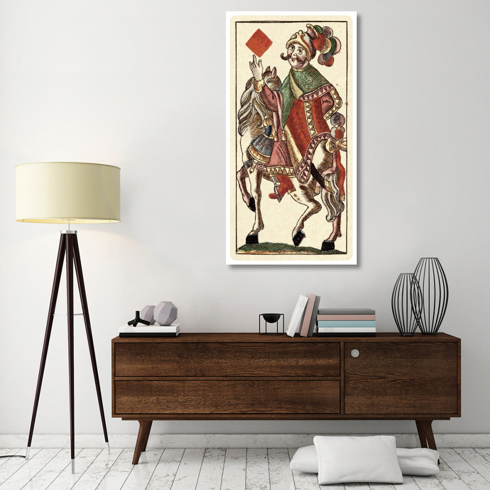 "Knight of Diamonds (Bauern Hochzeit Deck)" Paper Art, 32"x62"