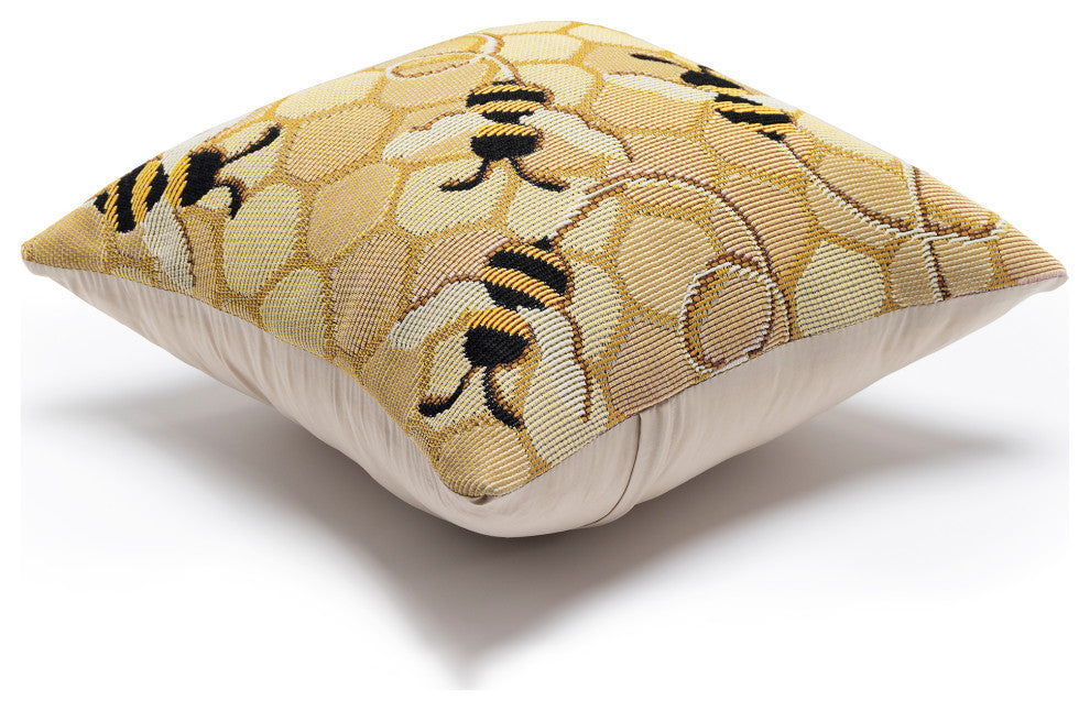 Marina Bee Free Indoor/Outdoor Pillow Honey 12"x18"