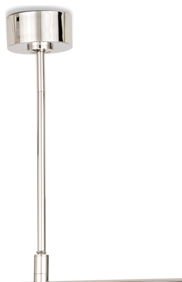 Wick Chandelier, Polished Nickel