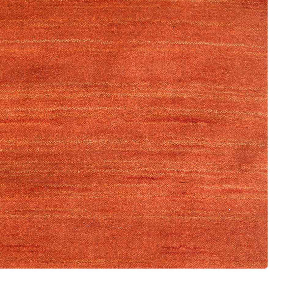 HAND KNOTTED LOOM WOOL ECO-FRIENDLY AREA RUGS-Rectangle,Orange Red,Contemporary