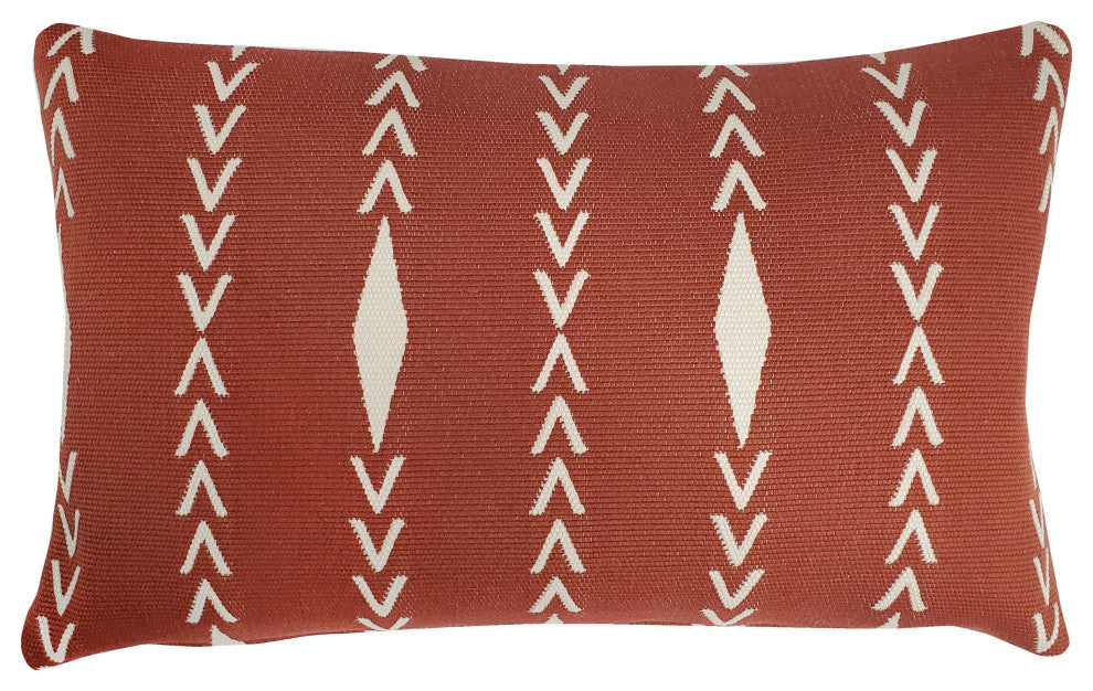 Diamond Ray Cinnamon Throw Pillow 12x20