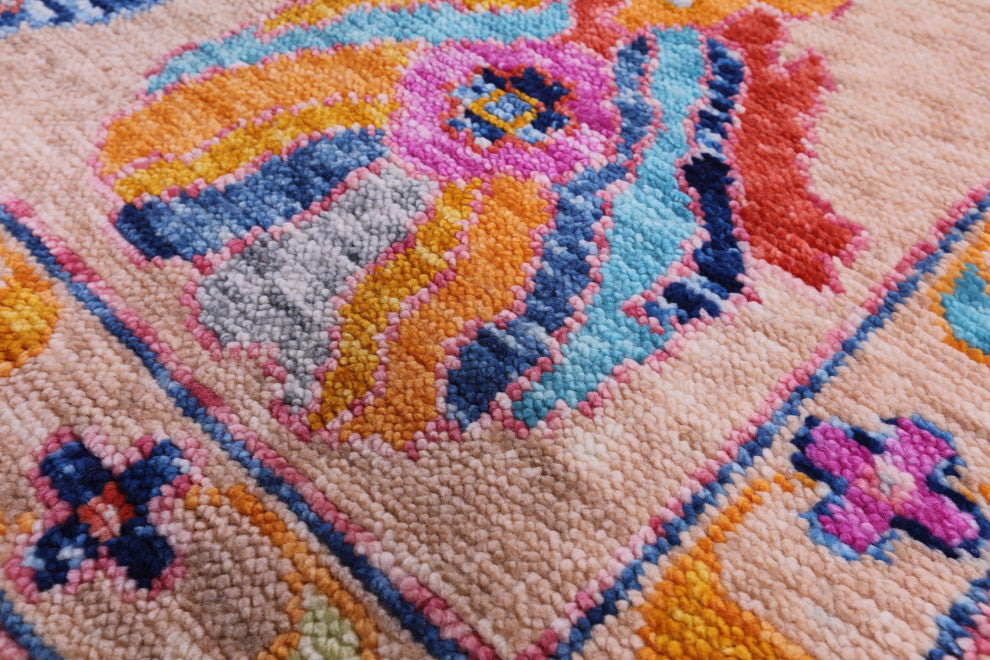 Turkish Oushak Handmade Wool Rug 9' 11" X 13' 10" - Q16095