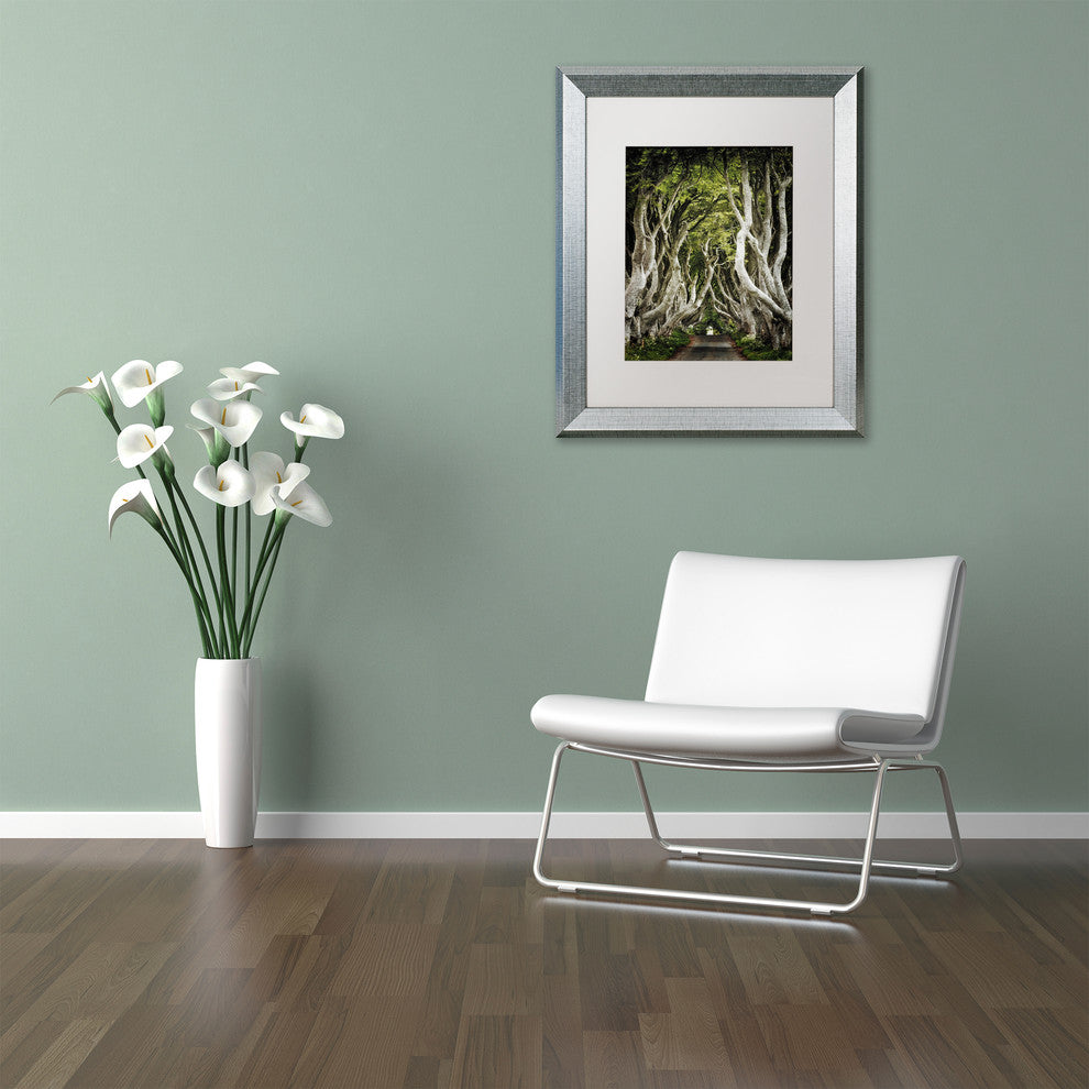 Philippe Sainte-Laudy 'Romantic Avenue' Art, Silver Frame, 11"x14", White Matte