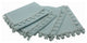 Floral Charm Lace Trim Napkins, 20"x20, Blue, Set of 4