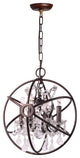 4-Light Globe Chandelier, Oil Rubbed Bronze