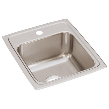 LR15171 Lustertone Classic Stainless Steel 15" x 17-1/2" Drop-in Bar Sink
