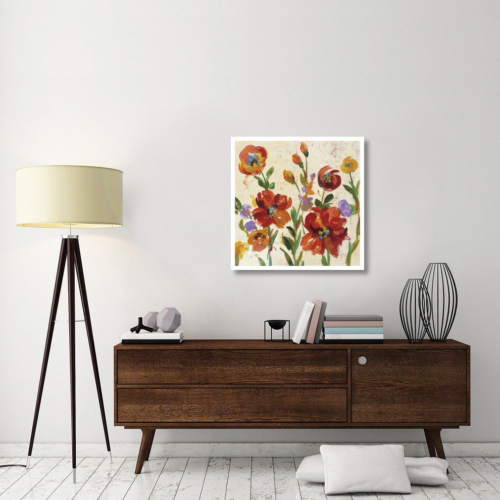 "July in the Garden II Cream Crop" Paper Print by Silvia Vassileva, 32"x32"
