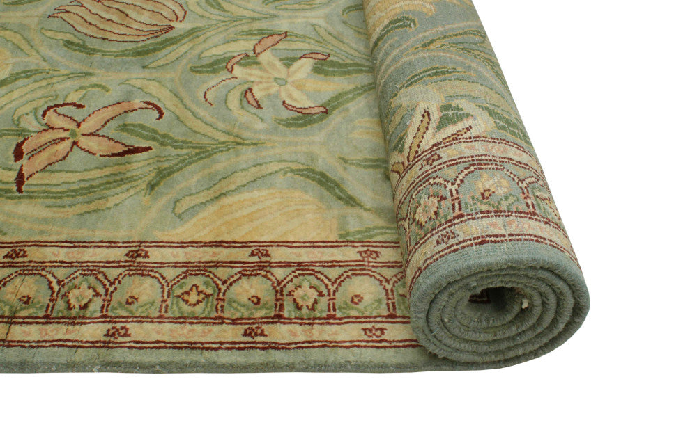 Pak-Persian Eliza Light Green/Gray Runner, 2'8x10'0
