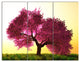 Cherry Blossom in Beautiful Garden, Landscape Canvas Art Print, 36x28, 3 Panels