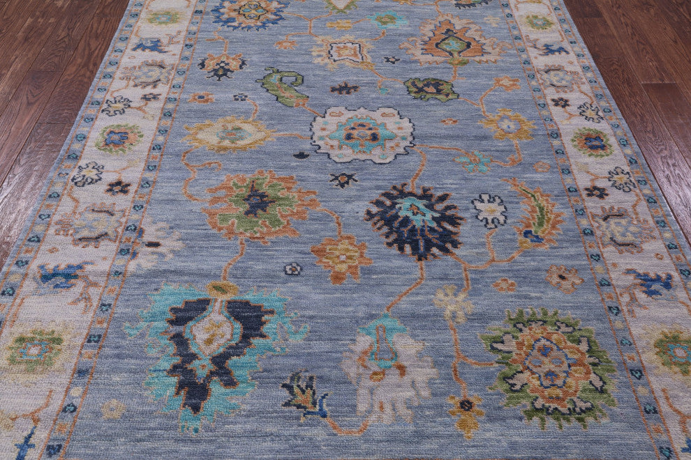 Turkish Oushak Handmade Wool Rug 6' 3" X 9' 0" - Q13659