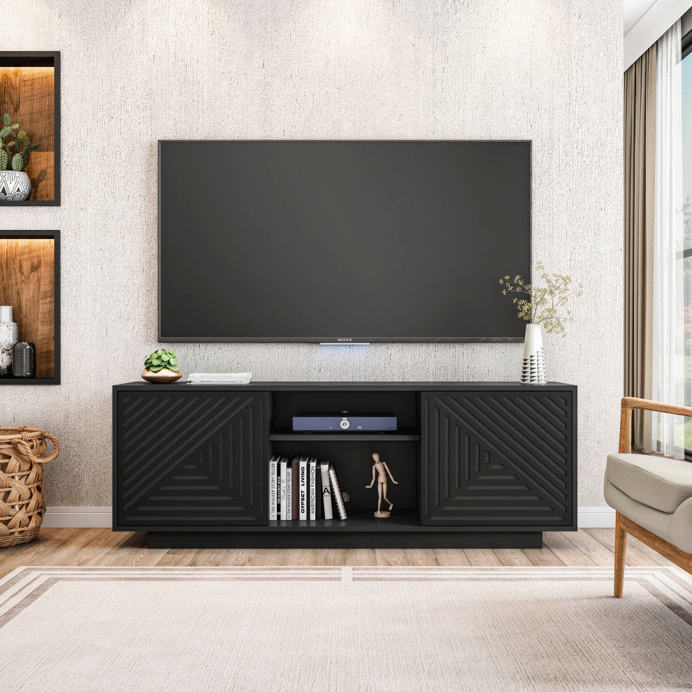 Techni Mobili TV Stand for TV"™s Up to 70"�, Black