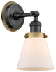 INNOVATIONS LIGHTING 203BK-BPBB-HRBB-G61 Small Cone 1 Light Mixed Metals Sconce