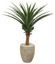 Nearly Natural Agave Artificial Plant in Sand Colored Planter