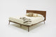 Modrest Carmen Mid-Century Modern Walnut Bed, Eastern King