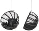 Therese Outdoor/Indoor Rope Weave Hanging Chair With 8 Foot Chain, NO STAND, Gray + Black