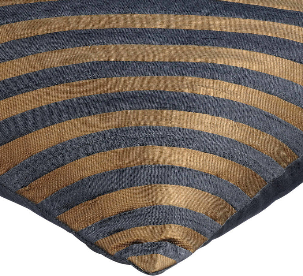 Grey Single Cushion Sofa Art Silk 20"x20" Pintuck Textured,Unfolding Grey Copper