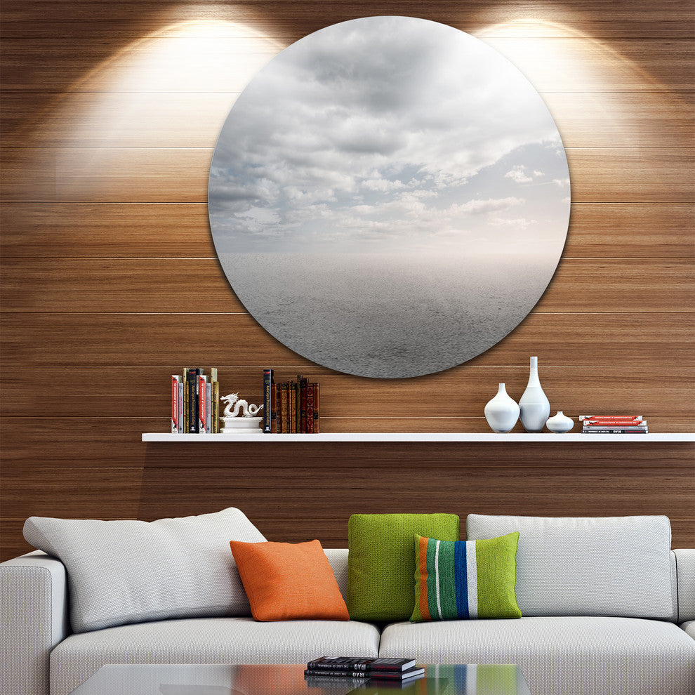 Desert Land And Sky, Landscape Art Disc Metal Artwork, 11"