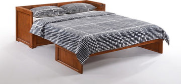 Murphy Cube Cabinet Bed With Mattress, Cherry, Queen, Pre-Assembled