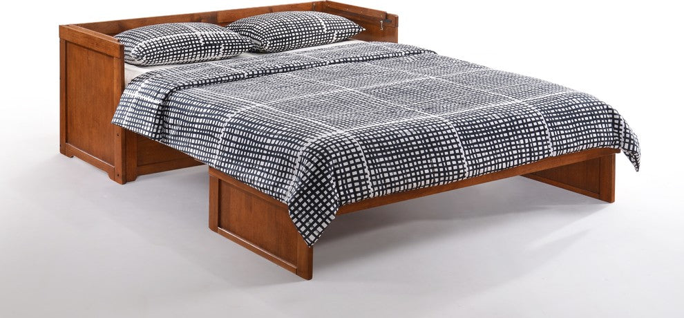 Murphy Cube Cabinet Bed With Mattress, Cherry, Queen, Pre-Assembled