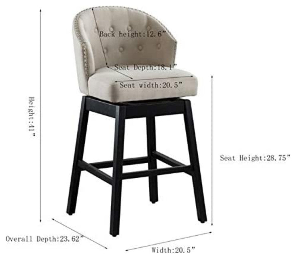 Button Tufted Arm Dining Room Accent Chairs, Set of 2, Gray