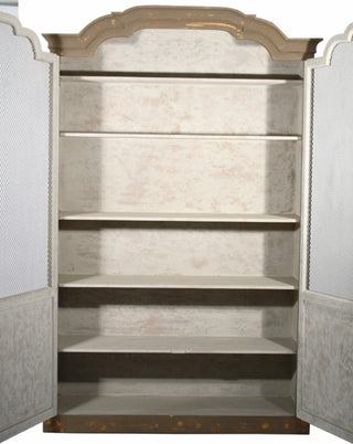 Tonny Cabinet, Distressed Brown With Antique Off-White Doors