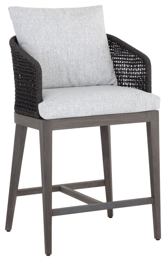 Capri Counter Stool, Smoke Grey, Copacabana Marble