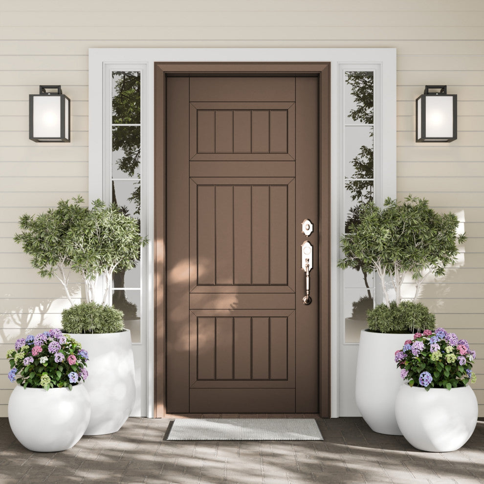 DTY Signature Mount Wilson 1-piece Fiberstone Tapered Planter, White, Large