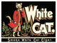 "White Cat Brand Cigars" Digital Paper Print by Vintage Booze Labels, 46"x35"