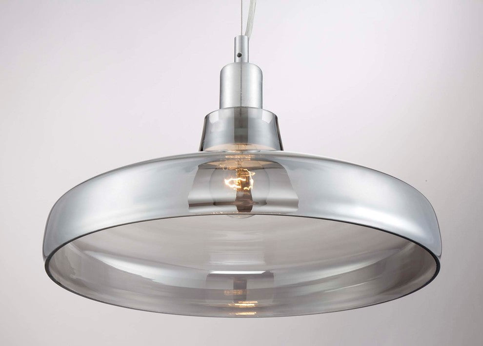 Dover Glass Pendant, Dark Gray