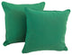 18" Double Corded Solid Twill Square Throw Pillows Inserts, Set of 2, Bery Berry