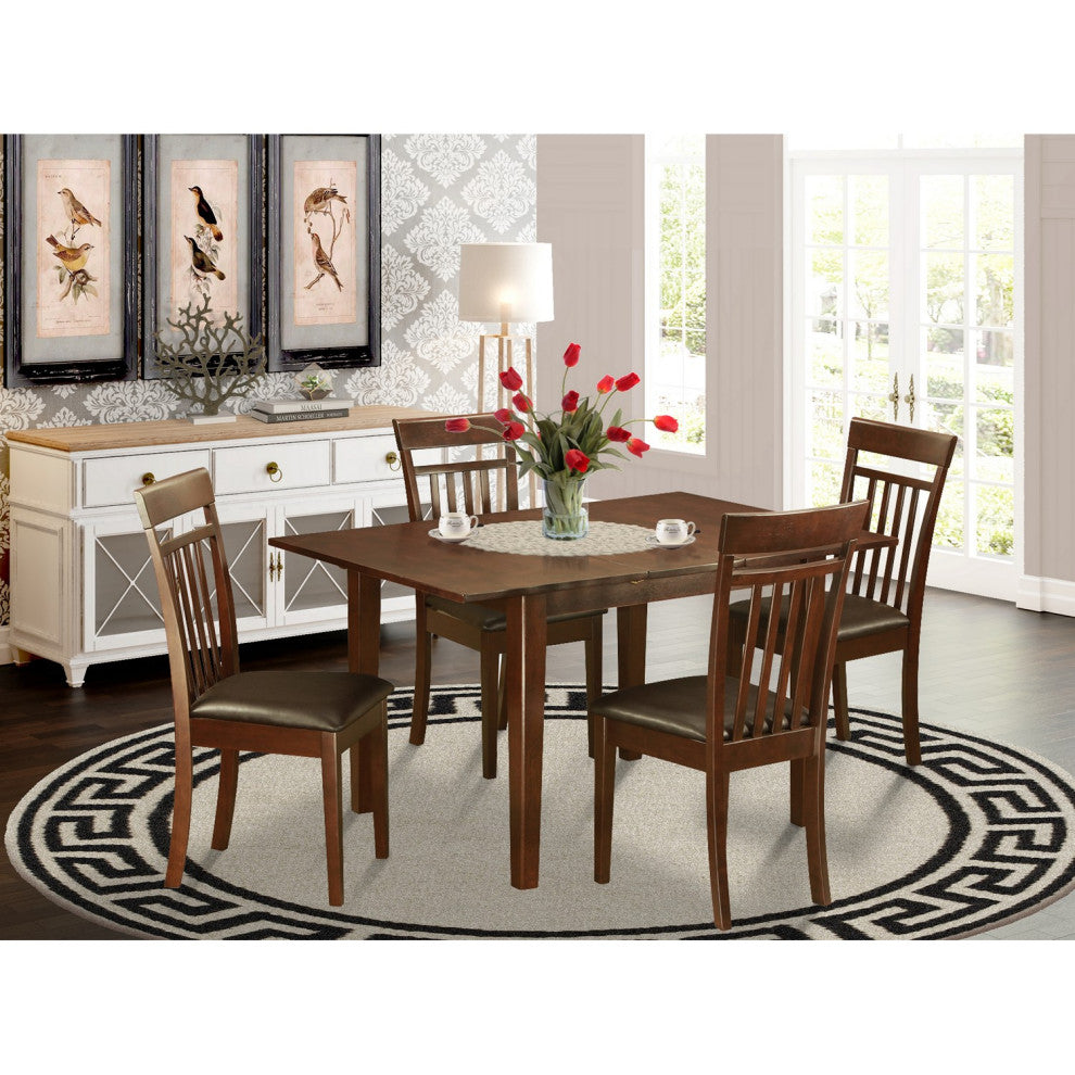 5 Pc Small Kitchen Table Set Dinette Table With 4 Kitchen Dining Chairs