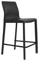 Elite Living Stan Leather 26" Counter Height Bar Stool, Black