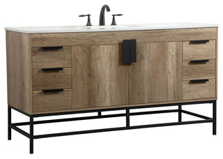 Home Living 22" Modern Natural Oak-Light Bathroom Vanity