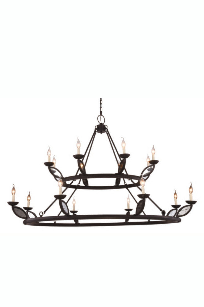 Elegant Lighting Charleston Collection Pendant, Vintage Bronze