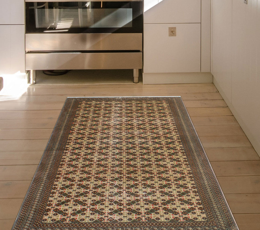 Fine Vintage Distressed Kendriek Beige/Charcoal Rug, 4'4x5'10