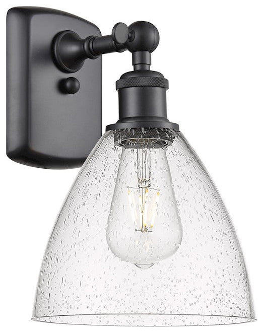 Innovations Lighting 516-1W-BK-GBD-754-LED Ballston Dome 1 Light 8" Sconce