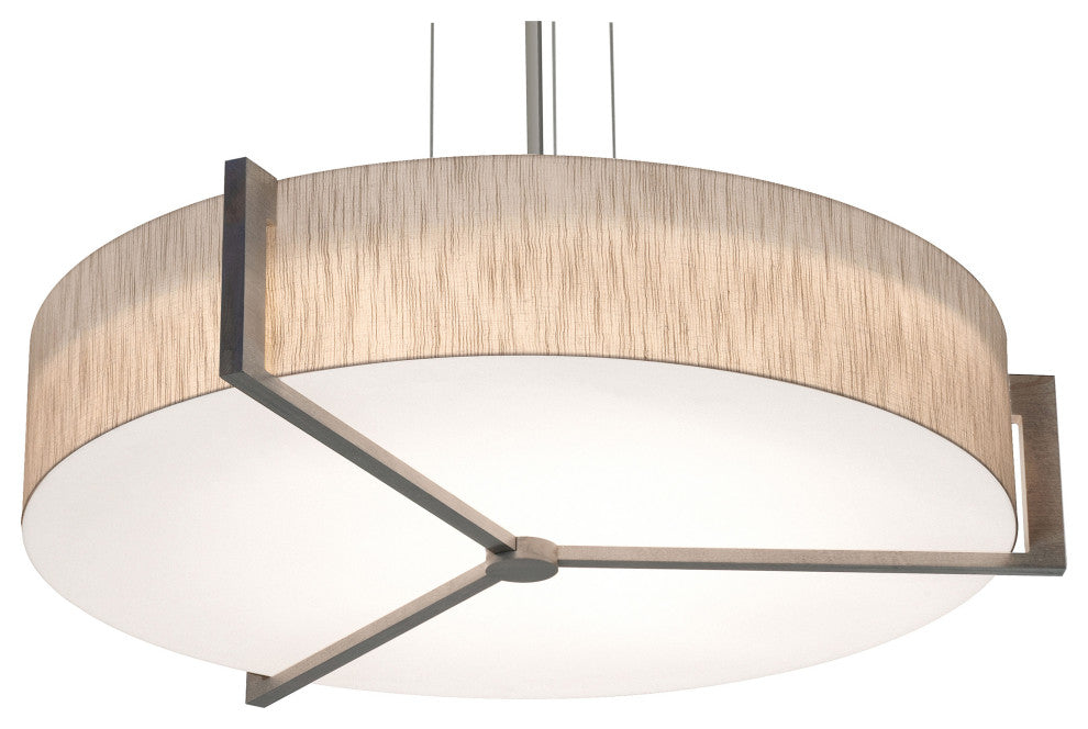 Apex 33" Medium Base Pendant, Weathered Gray Finish, Jute Shade