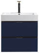 Bliss 24" Wall Mount Bathroom Vanity, Blue