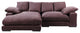 First of A Kind Plunge Sectional Dark Brown