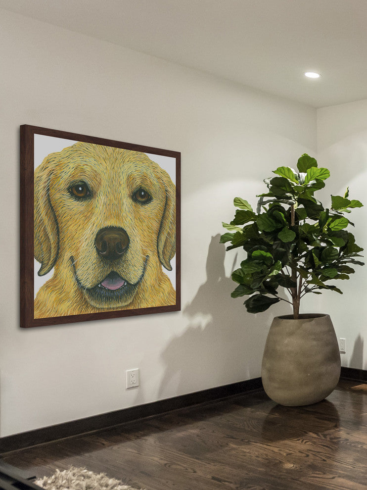 "Lab" Framed Painting Print, 32"x32"