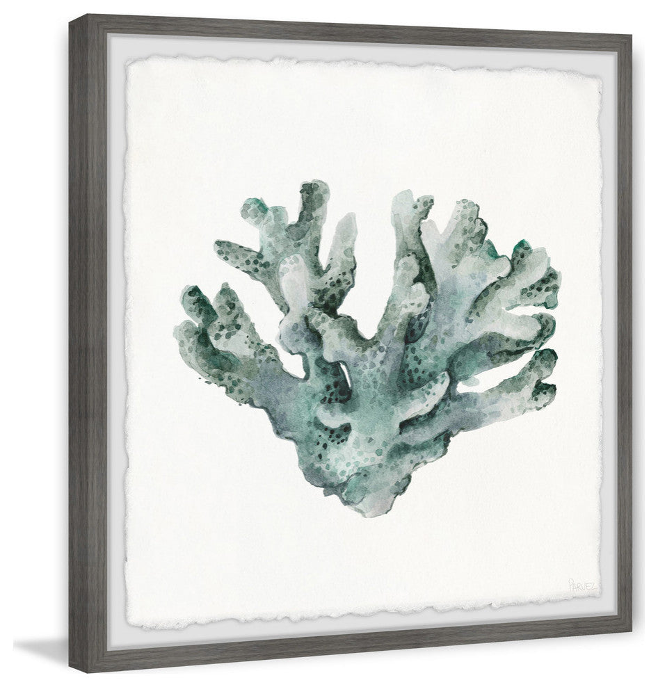 "Faded Coral" Framed Painting Print, 12"x12"