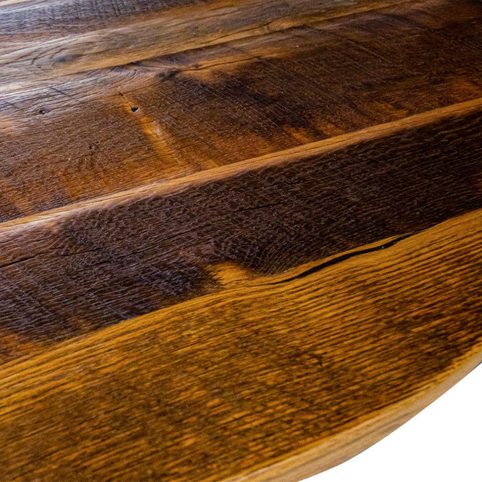 Jackson Reclaimed Wood Round Dining Table, Provincial, 54x54