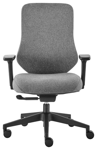 Jeppe Office Chair, Gray Fabric and Black Base