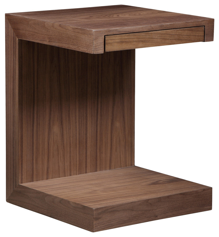 Contemporary Zio Sidetable Walnut - Brown