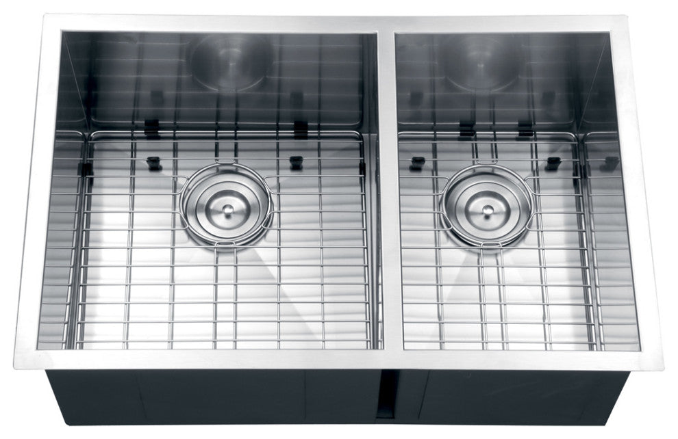 Ruvati RVH7515 Undermount 16 Gauge 32" Kitchen Sink Double Bowl