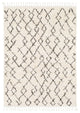Berber Shag Bohemian Global Charcoal, Beige Area Rug, 2'x3'