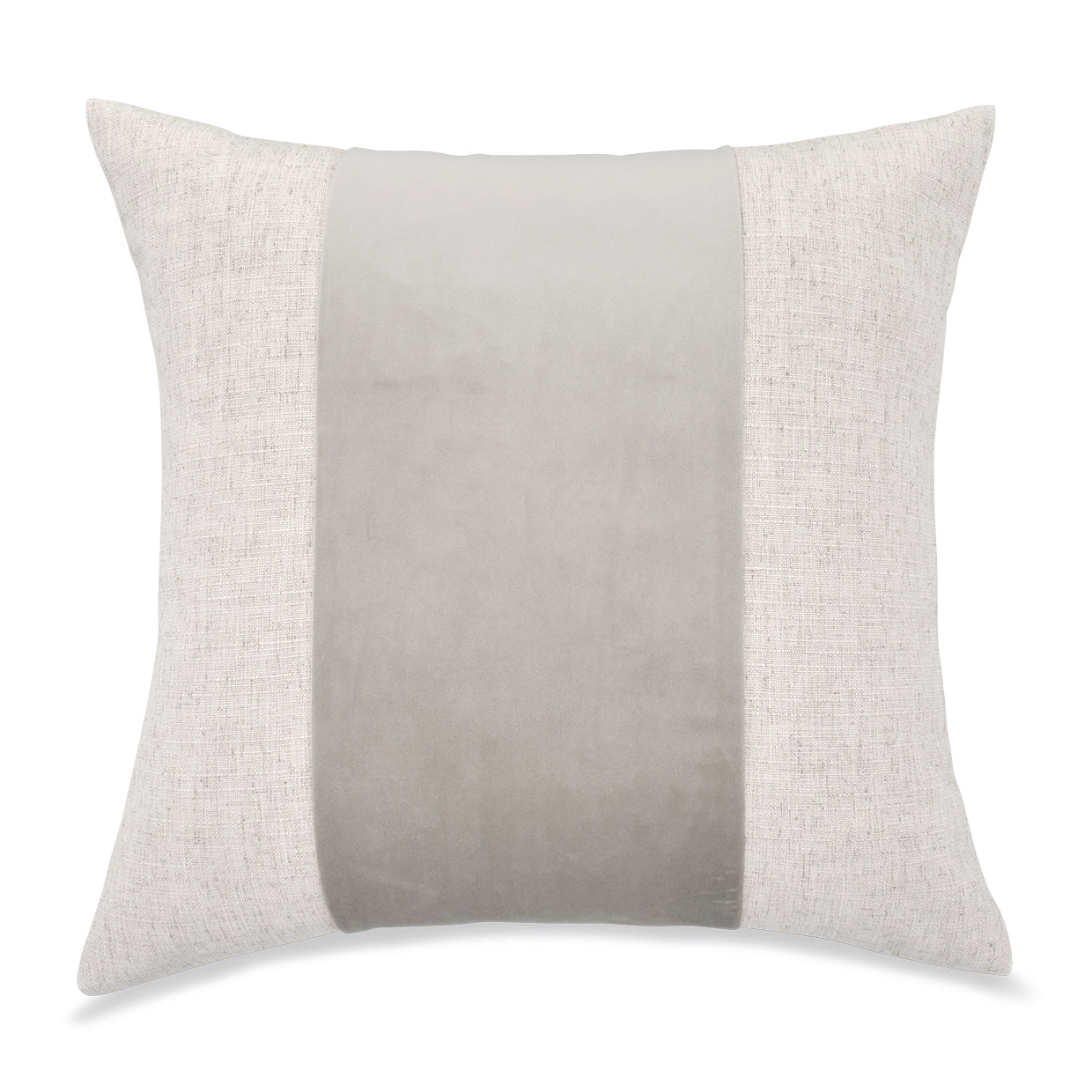 Moonbeam Baldwin 21" Square Pieced Pillow, Set of 2, Dove