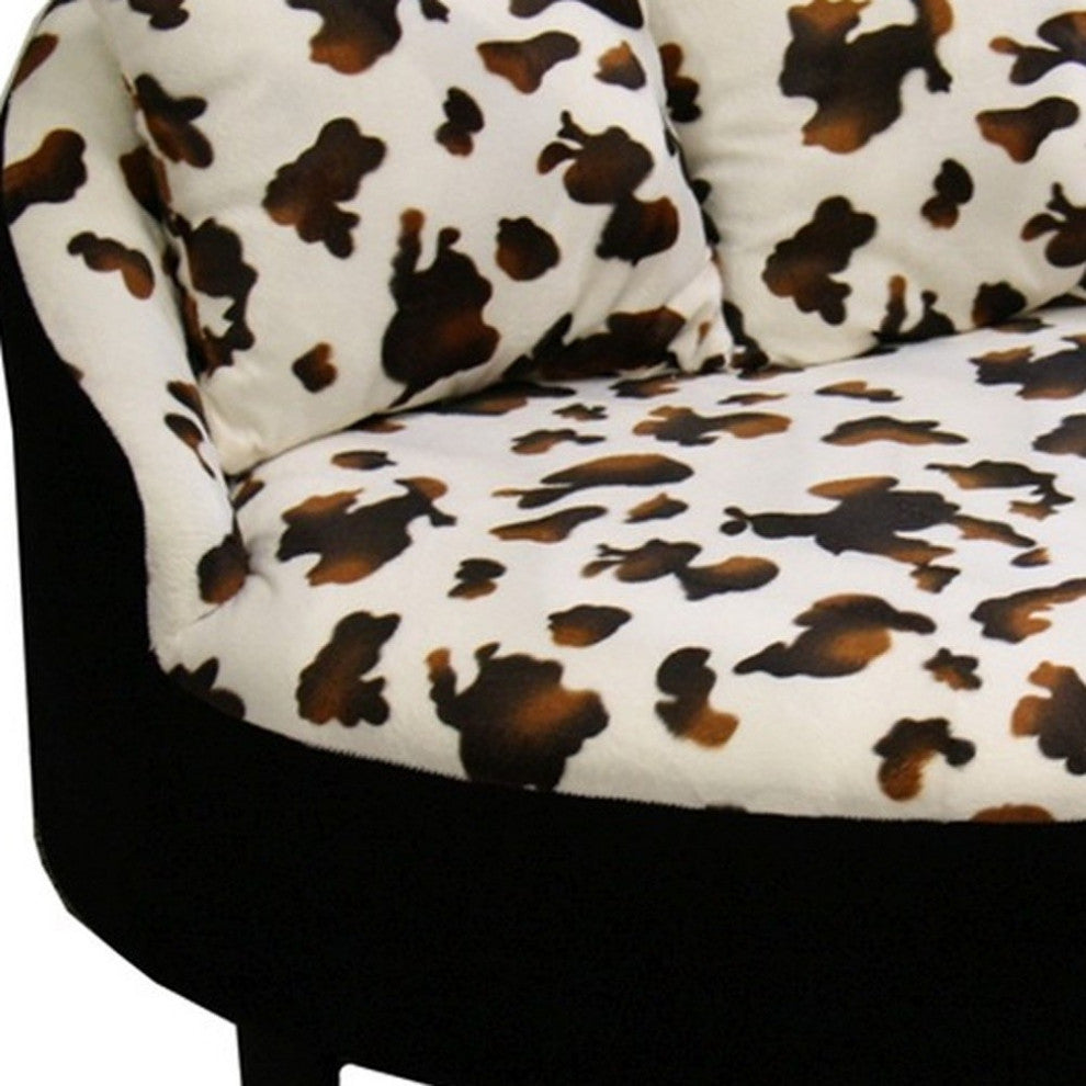 22" Cool Leopard Soft and Comfy Accent Chair With Pillows