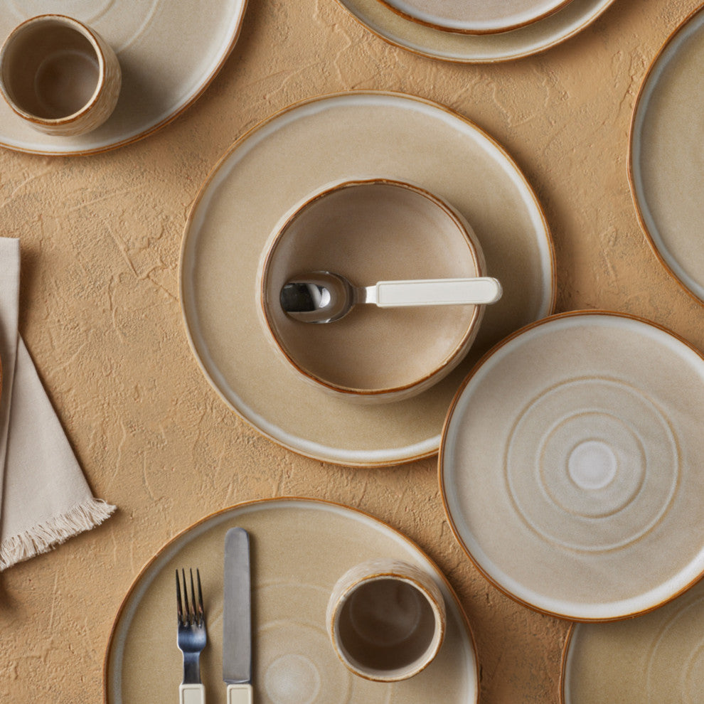 Stone by Mercer Project SHOSAI Stoneware 32 Piece Dinnerware Set, Sand